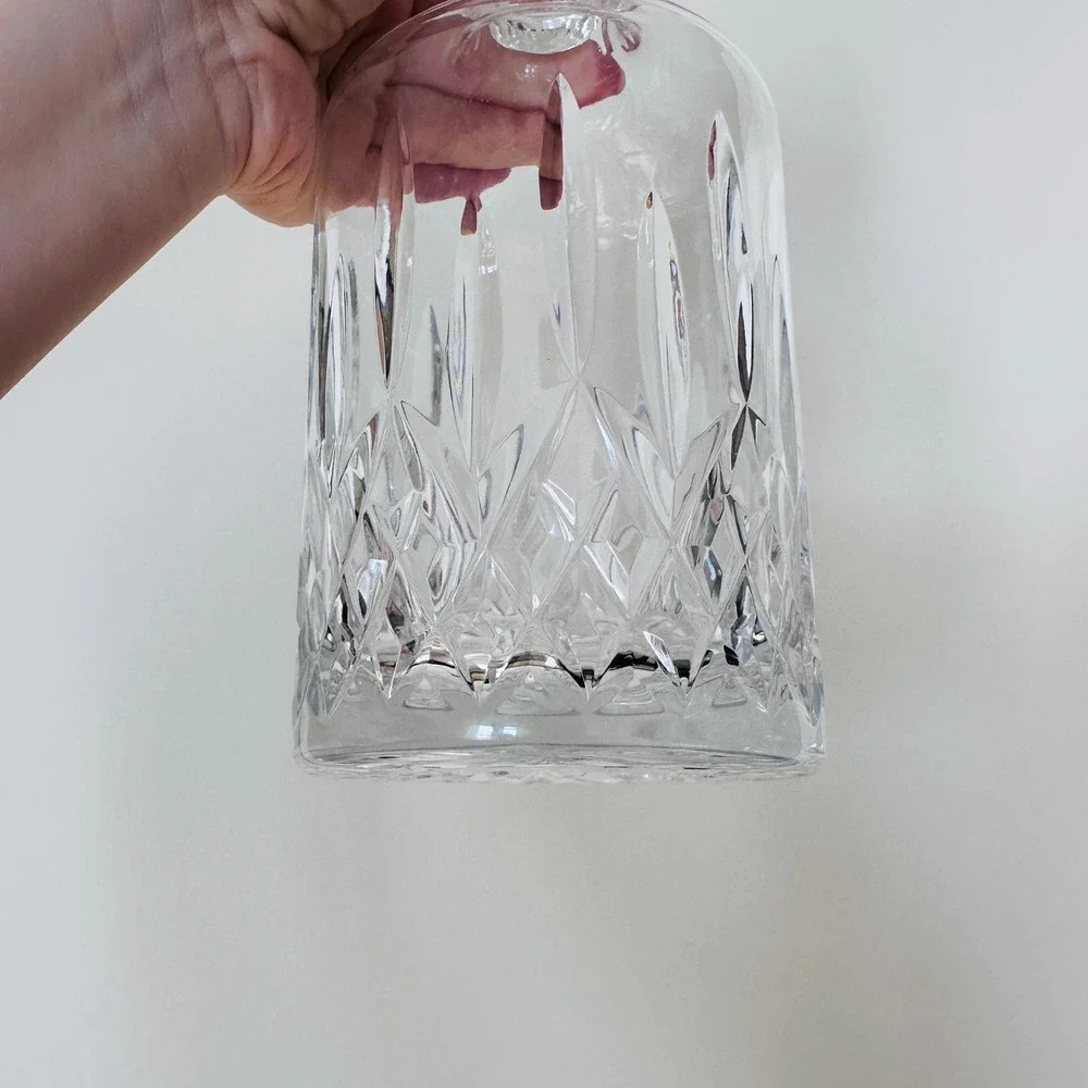 TOSCANY CRYSTAL Lillian Decanter, Whiskey Liquor Carafe Etched Glass Barware‎